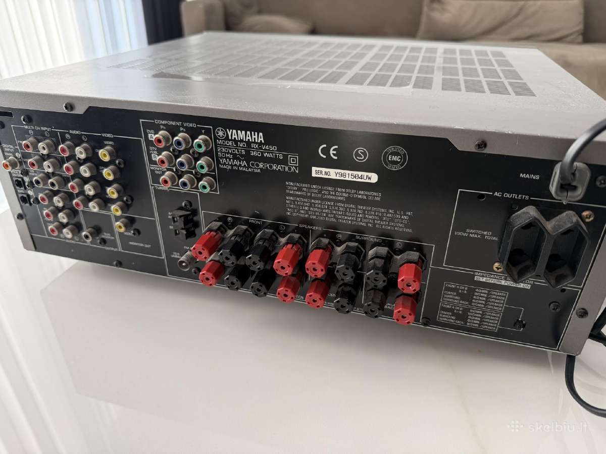 Yamaha Rx-v450 resyveris - nuotraukos Nr. 3