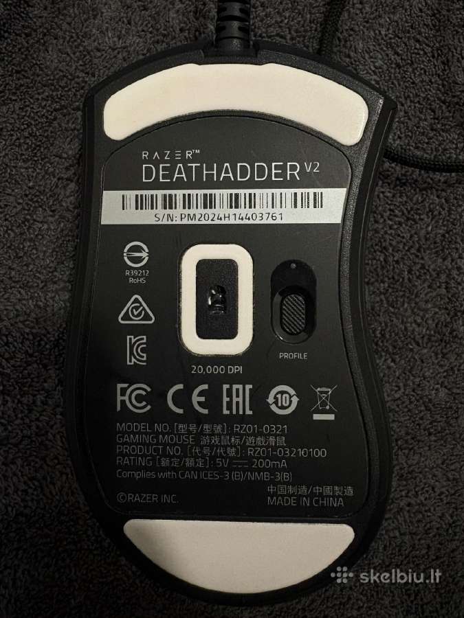 Razer Deathadder V2 žaidimų pelė - nuotraukos Nr. 3