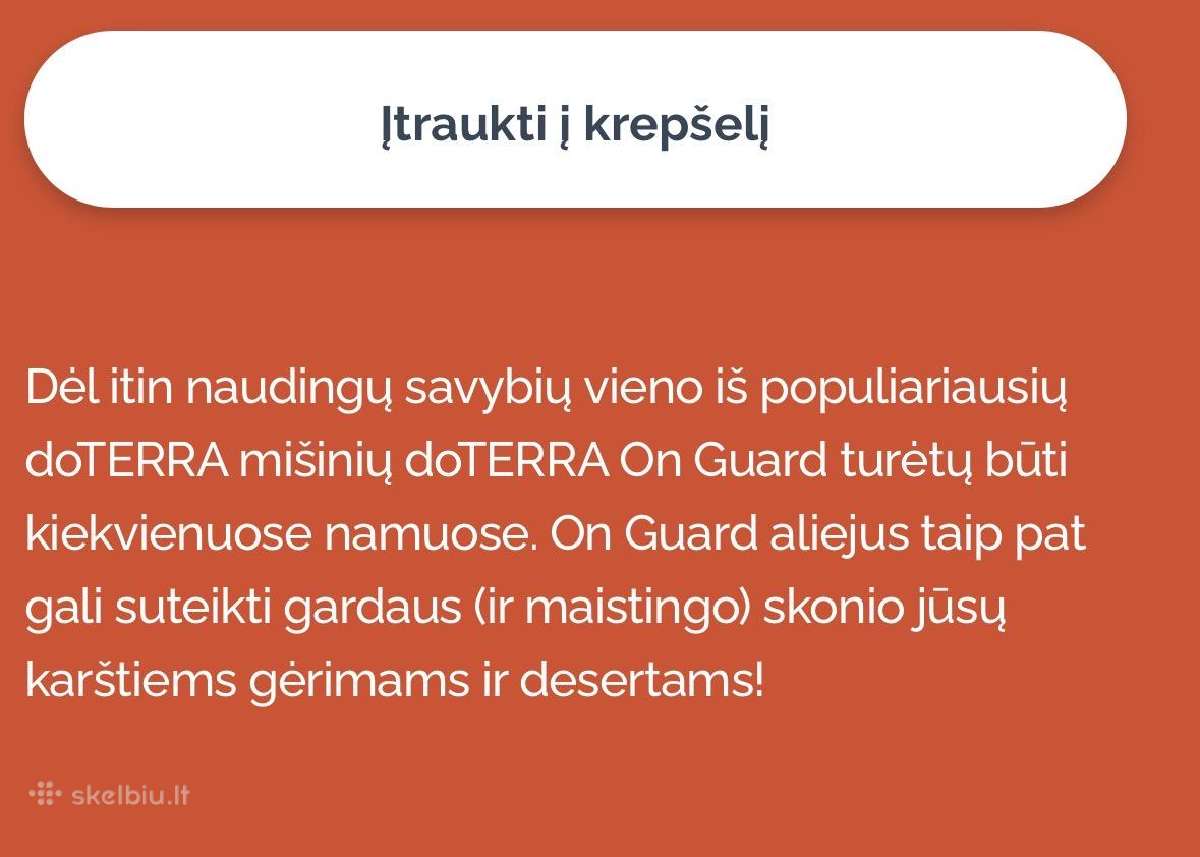 Naujas Doterra eterinis aliejus On Guard 5ml - nuotraukos Nr. 4