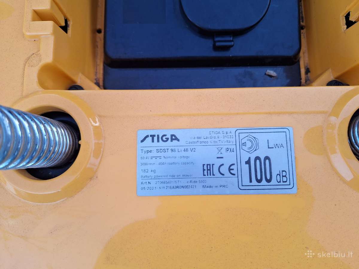 Sodo traktoriukas Stiga E-ride S500 elektrinis - nuotraukos Nr. 9