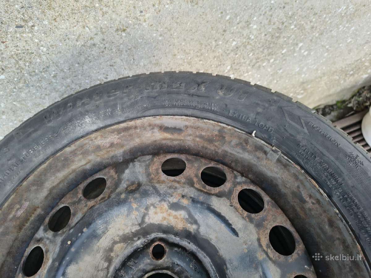 185/60 R15 žieminės padangos + ratlankiai - nuotraukos Nr. 4