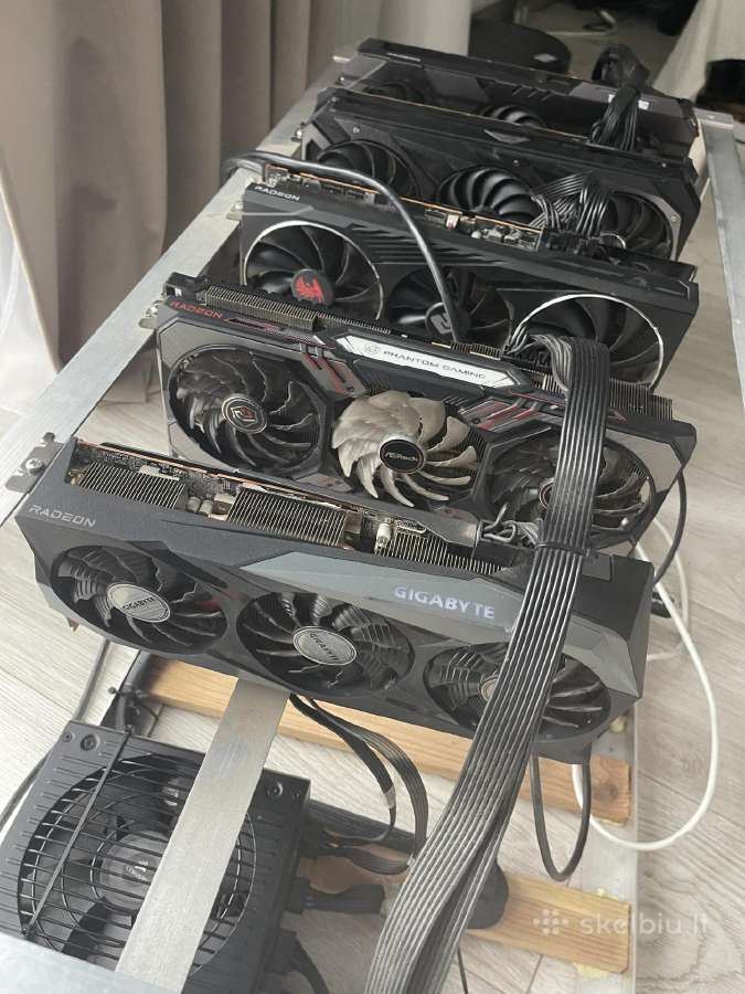 Mining Rig, Gpu, Rx 6800xt 16gb vaizdo plokštės - nuotraukos Nr. 8