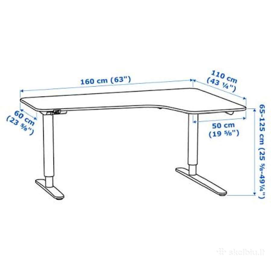 Keičiamo aukščio Ikea Bekant stalas - nuotraukos Nr. 5