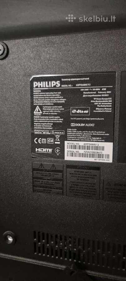Televizorius Philips 43pfs6805/12 - nuotraukos Nr. 6