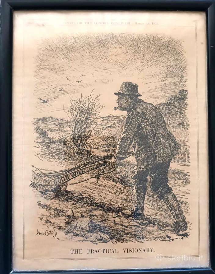 Žurnalo „punch“ politinė karikatūra (1925 m.) rėme - nuotraukos Nr. 2