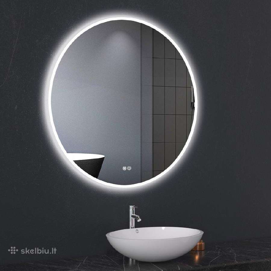 Apvalus vonios veidrodis su LED apšvietimu - nuotraukos Nr. 4