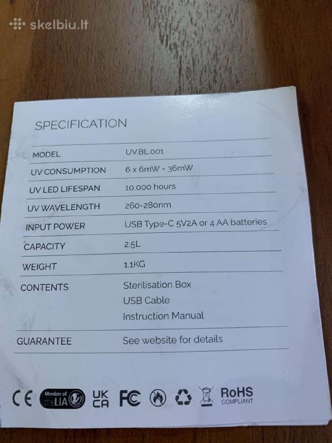 LED sterilizatorius - nuotraukos Nr. 3