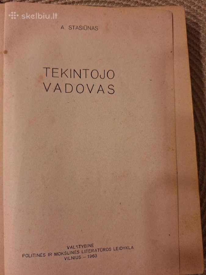 Tekintojo vadovas 1963m. - nuotraukos Nr. 2
