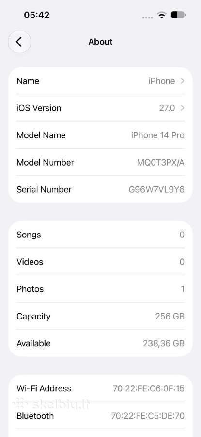 Apple iPhone 14 pro 256gb space black - nuotraukos Nr. 5