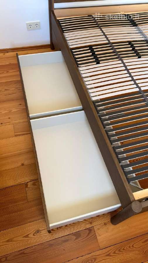 Ikea Tonstad lova 160200 su stalčiais + grotelės - nuotraukos Nr. 3