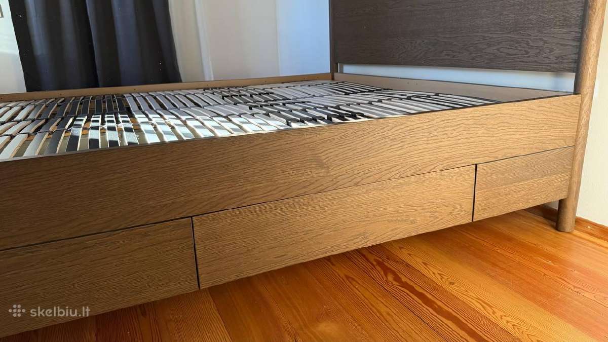 Ikea Tonstad lova 160200 su stalčiais + grotelės - nuotraukos Nr. 5
