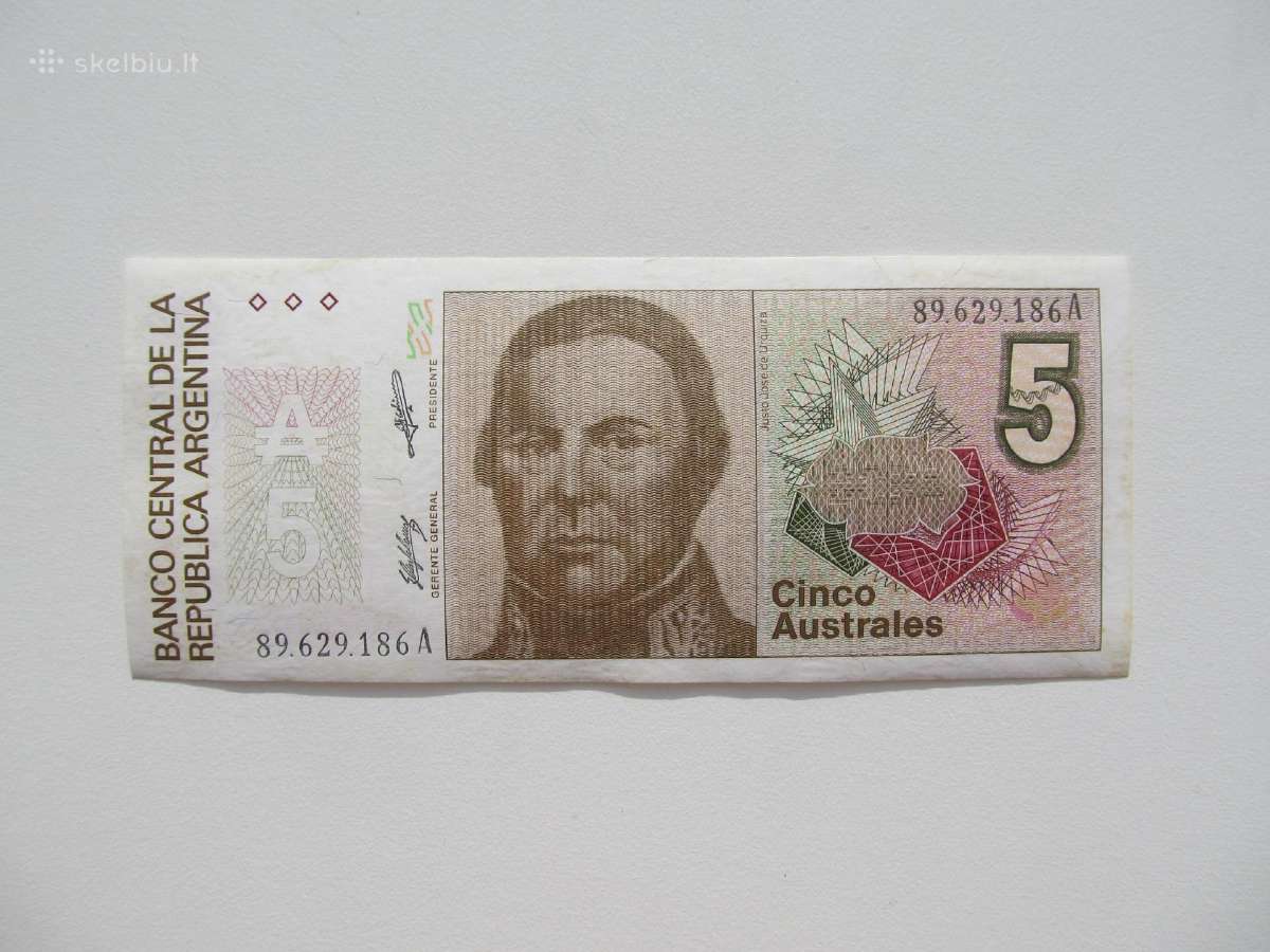 1 ir 5 austral , Argentina , 1986 - nuotraukos Nr. 3