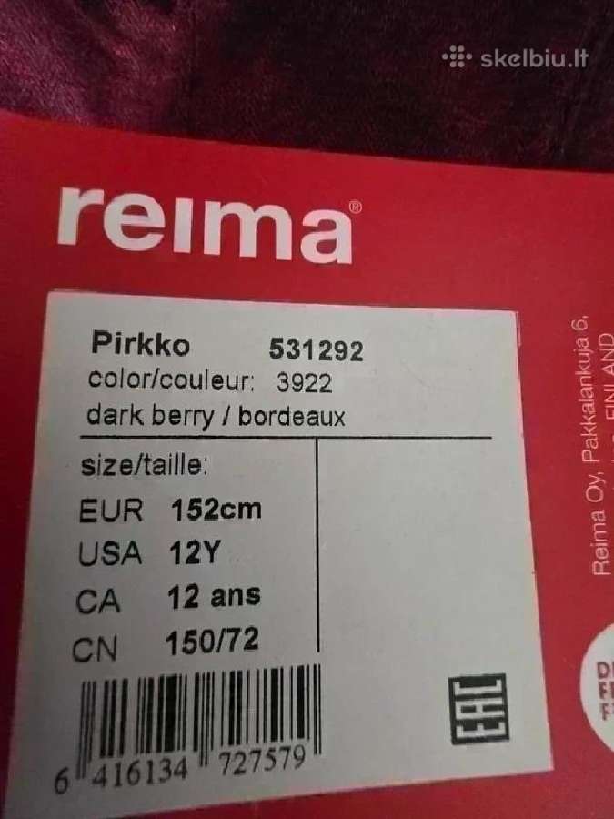 Reima silta parka mergaitei 146/152 ugiui - nuotraukos Nr. 13