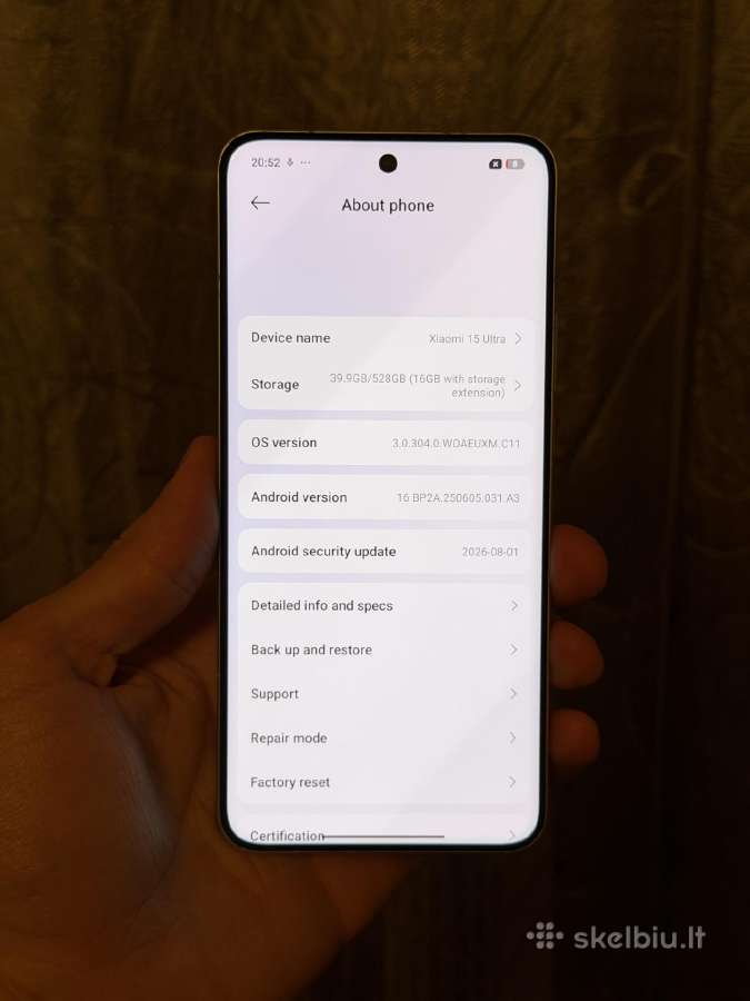 Xiaomi 15 Ultra 512gb - nuotraukos Nr. 6