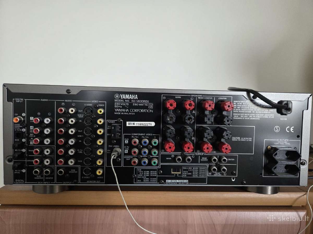 Resiveris Yamaha Rx-v630rds - nuotraukos Nr. 3