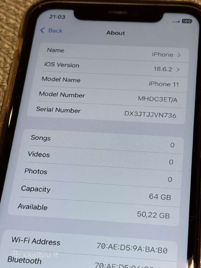 iPhone 11 64gb Baltas - nuotraukos Nr. 6