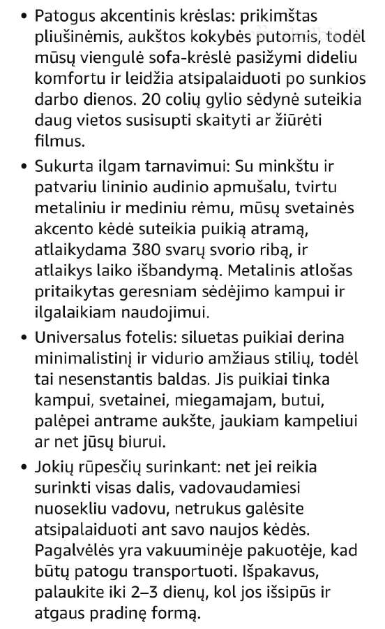 Svetainės kreslas,fotelis - nuotraukos Nr. 5