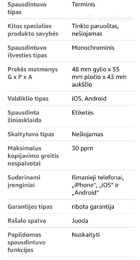 Terminis mini spausdintuvas Nelko Pm 230 - nuotraukos Nr. 7