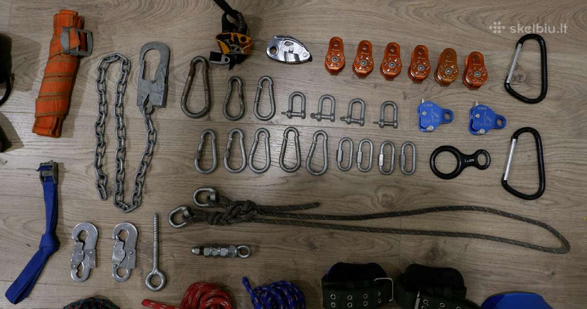 Alpinizmo, aukštalipio, medžių laipiojimo įranga - nuotraukos Nr. 2