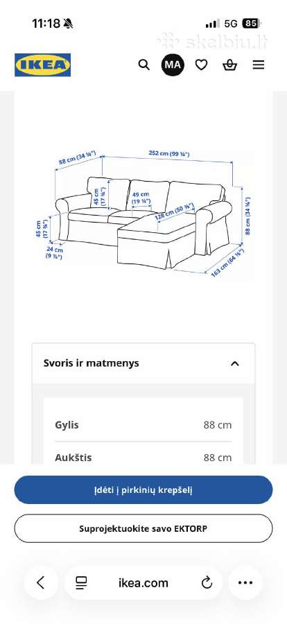 Sofa su pufu - nuotraukos Nr. 2