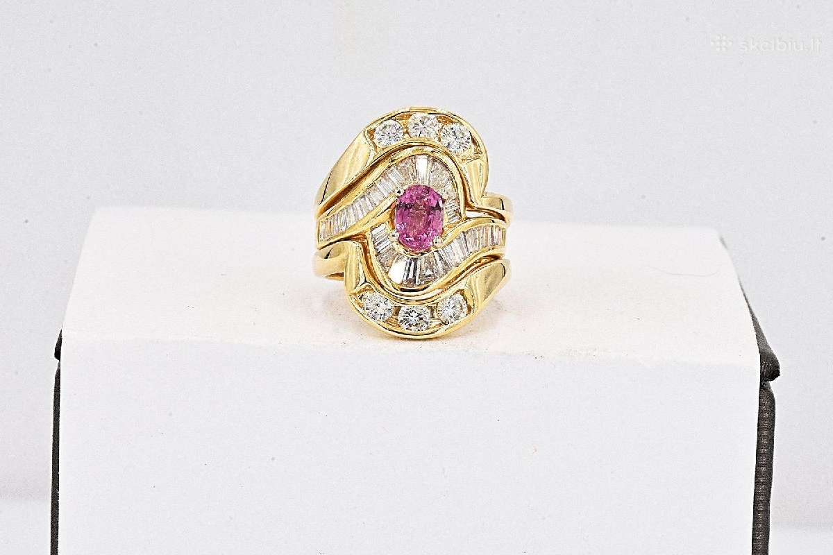 Žiedas su deimantais ir špinele (13 gr., 3,2ct) - nuotraukos Nr. 14