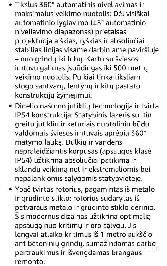 Rotacinis lazerinis niveliras - nuotraukos Nr. 7