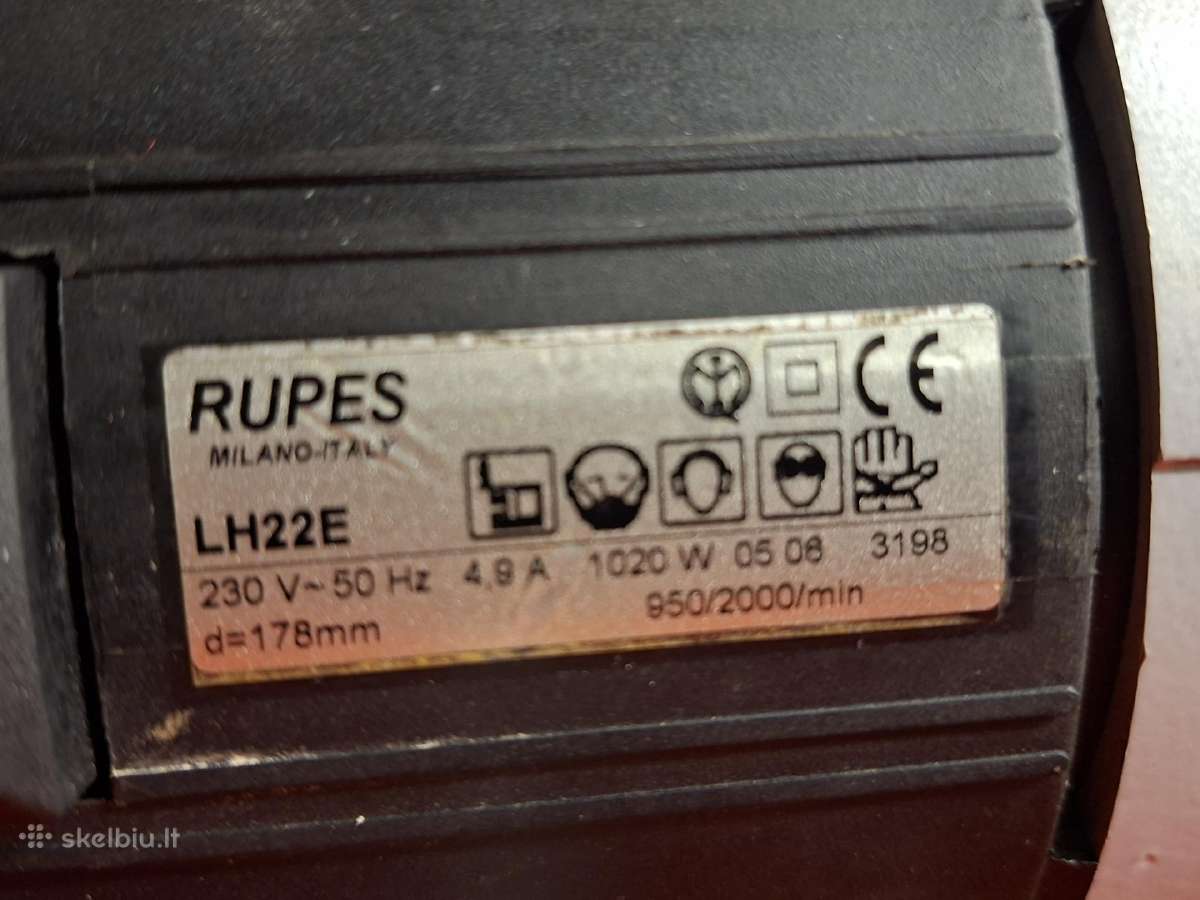 Kampinį poliruoklį Rupes Lh22e - nuotraukos Nr. 3