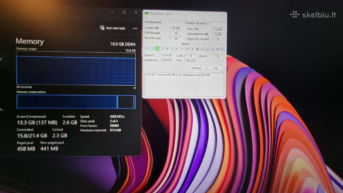 G.skill Aegis 16gb (2x8gb) Ddr4 3200mhz Cl16 - nuotraukos Nr. 6