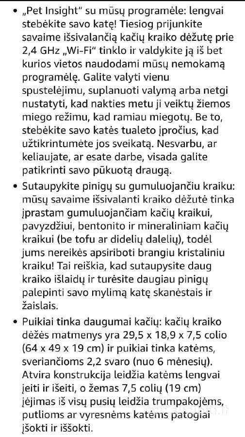 Išmanus,savaime issivalantis kačių tualetas - nuotraukos Nr. 6