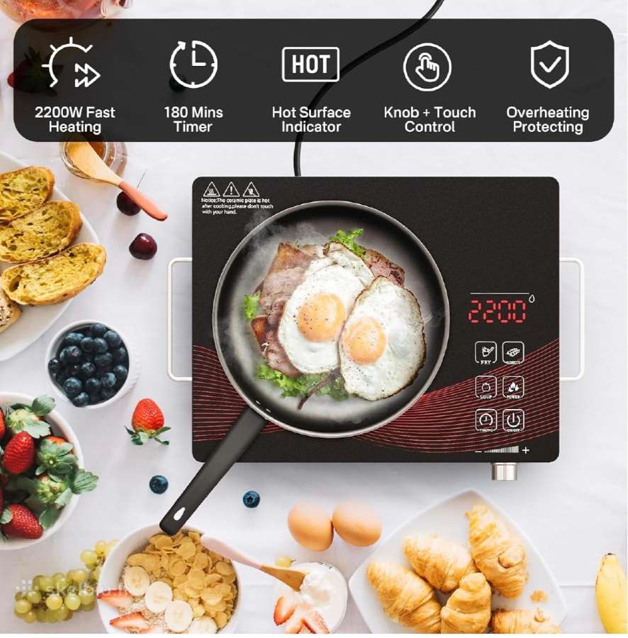 Keramikinė kaitlentė 2200w - nuotraukos Nr. 2