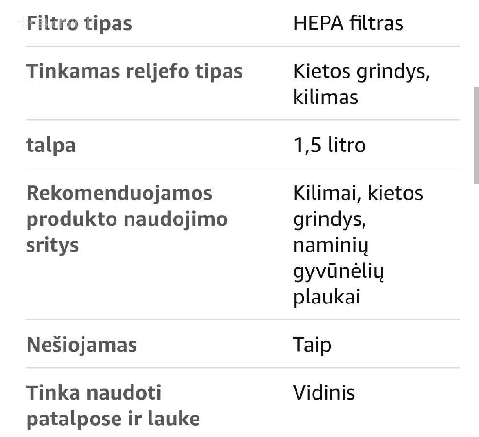 Cilindrinis dulkių siurblys Bowose,1200w - nuotraukos Nr. 10