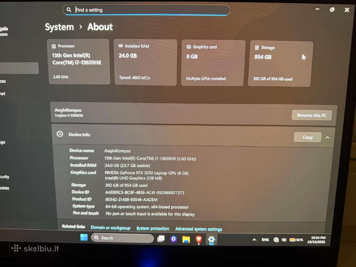 Loq Lenovo Rtx 24gb RAM - nuotraukos Nr. 3