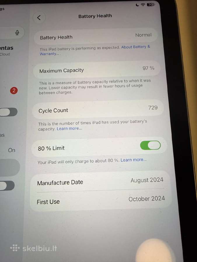 iPad mini 7 128gb 8.3 97% - nuotraukos Nr. 2