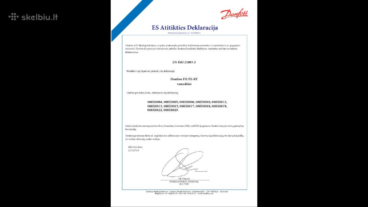 Grindų-grindinio sildymo vamzdis Pexa Danfoss - nuotraukos Nr. 6
