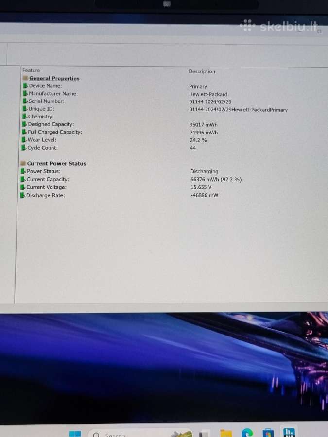 Hp Zbook Fury G11 i9 Ada 4000 - nuotraukos Nr. 13