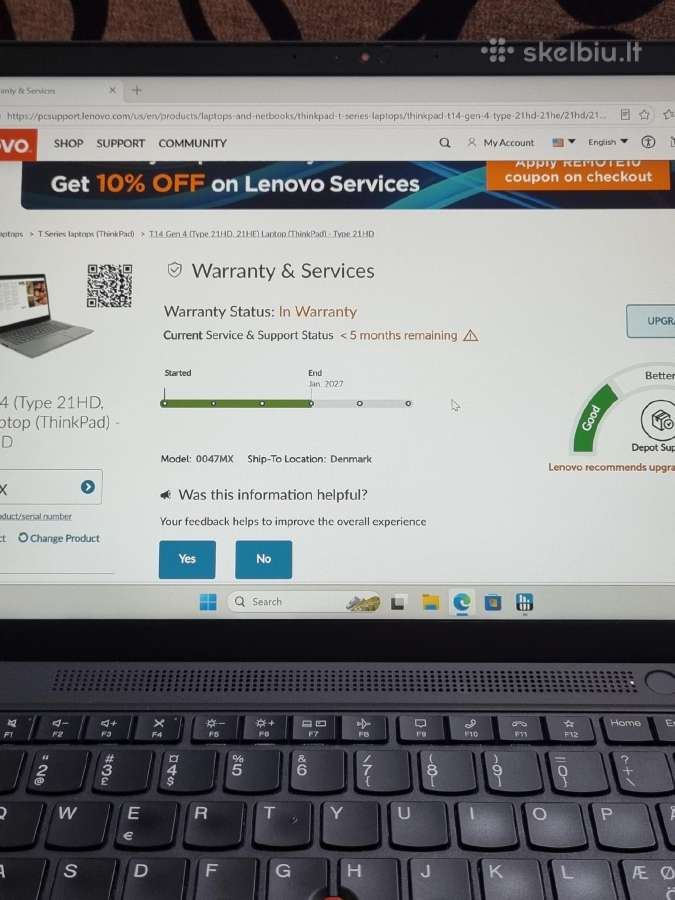 Lenovo Thinkpad T14 gen 4 - nuotraukos Nr. 12
