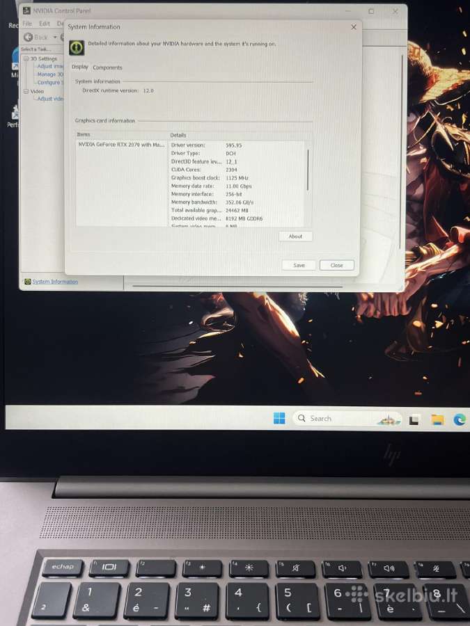 Hp Zbook Create G7i7 Rtx 2070 - nuotraukos Nr. 8
