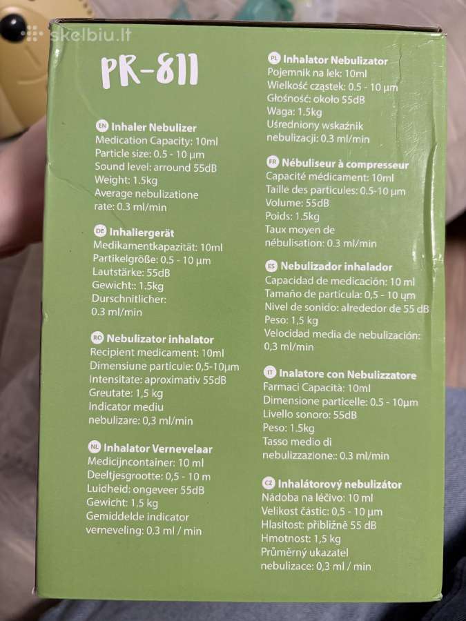 Vaikiškas inhaliatorius, kompresorinis Promedix Pr - nuotraukos Nr. 3
