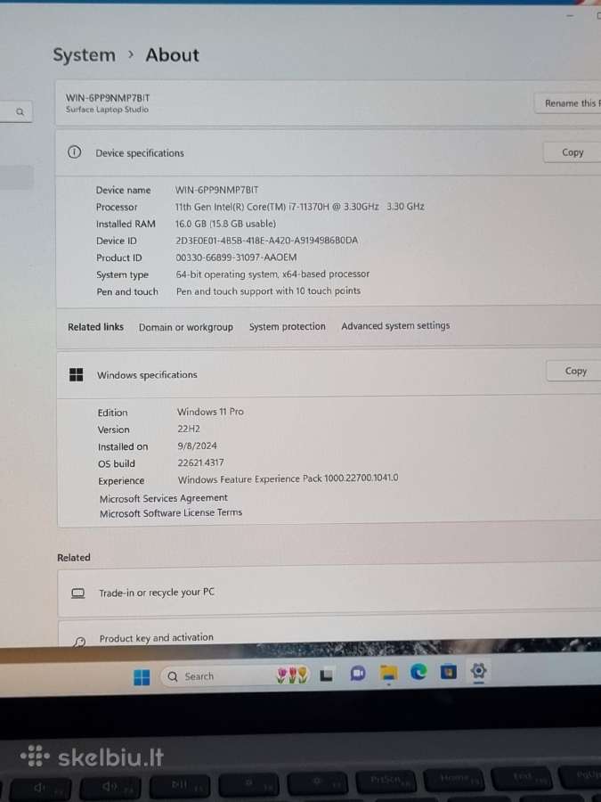 Microsoft Surface Laptop Studio i7 - nuotraukos Nr. 6