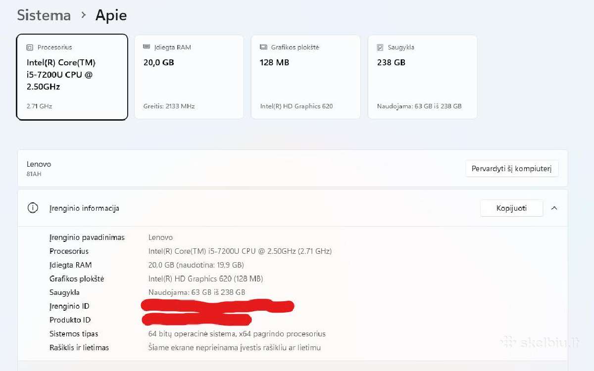 Lenovo V320-17ikb - nuotraukos Nr. 2