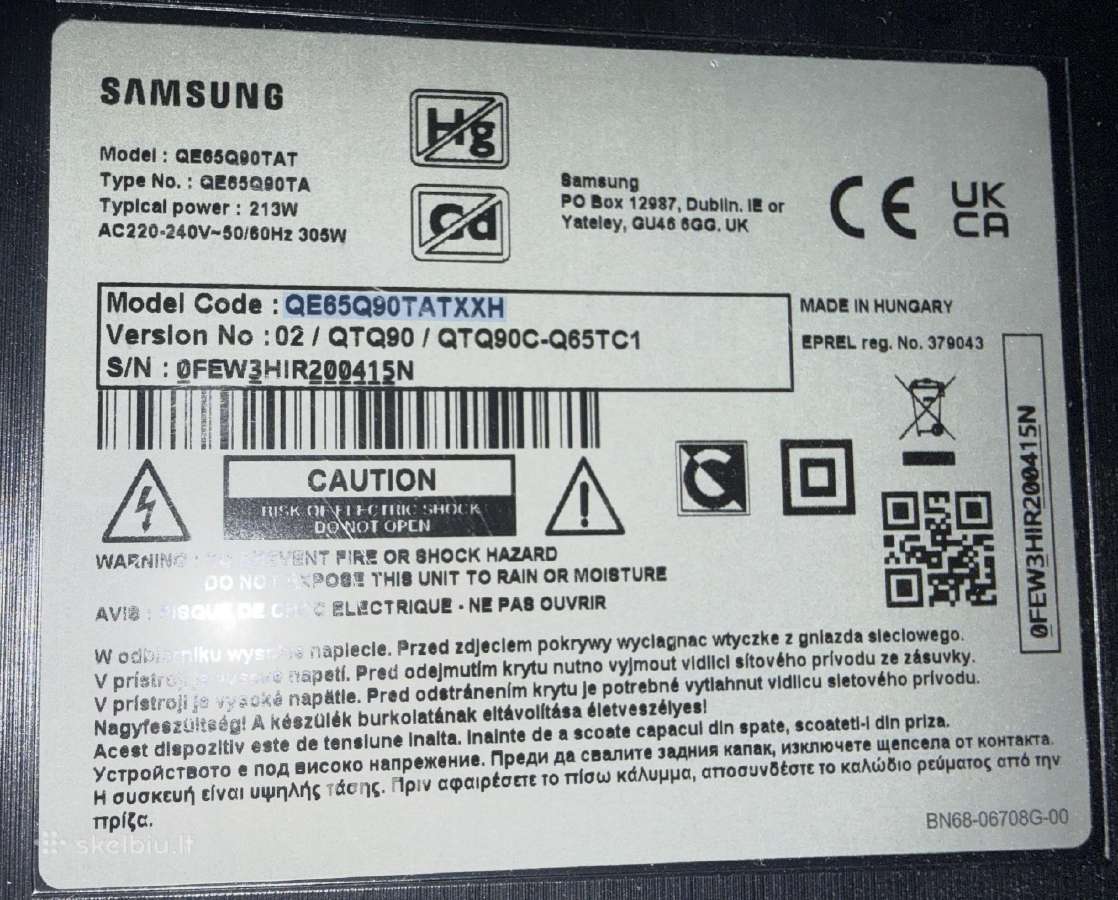 Samsung Q90t 65" - nuotraukos Nr. 2