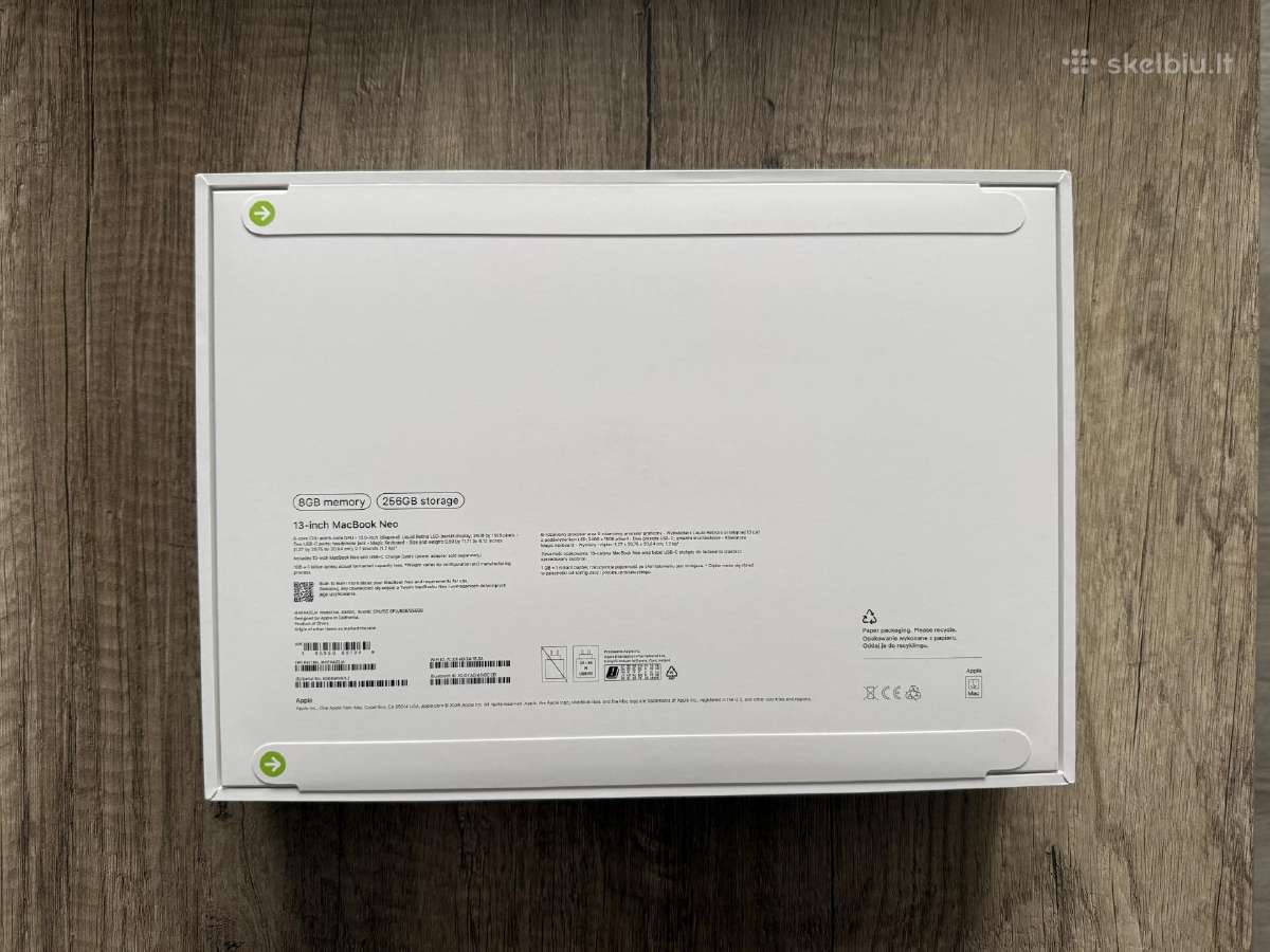 Naujas MacBook Neo 256gb Silver spalvos - nuotraukos Nr. 2
