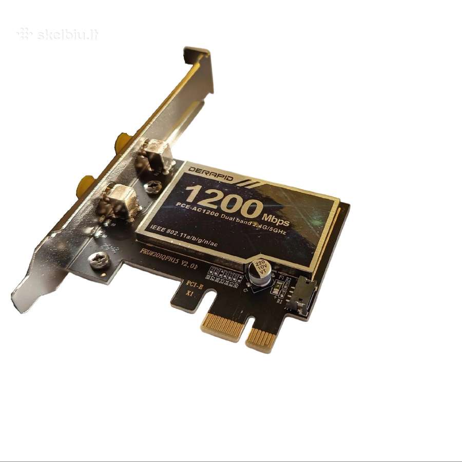 Ac1200 WiFi 5 Pci-e tinklo plokštė su Bluetooth - nuotraukos Nr. 2