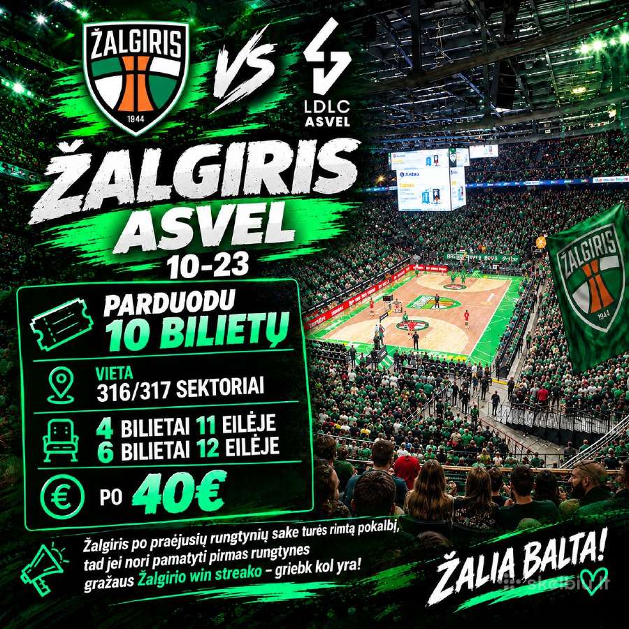 Žalgiris – Asvel 10.23 40€ - nuotraukos Nr. 2