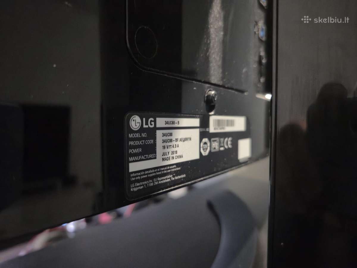 LG Monitorius 34 Ips 3440x1440 (34uc88) - nuotraukos Nr. 2