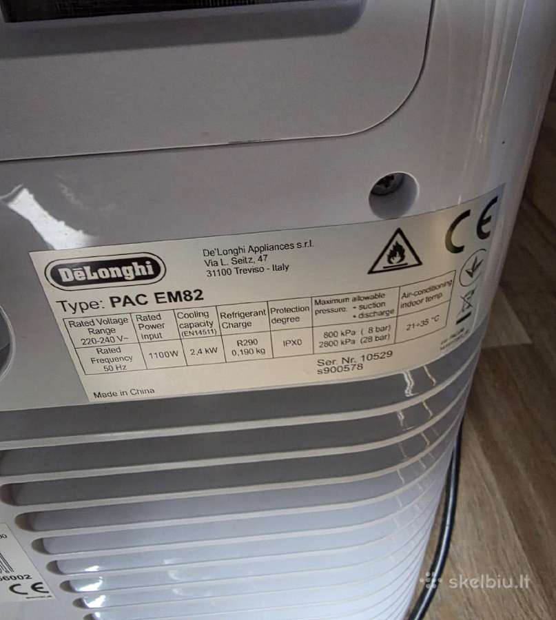 Mobilus kondicionierius Delonghi Pac Em 82 - nuotraukos Nr. 4