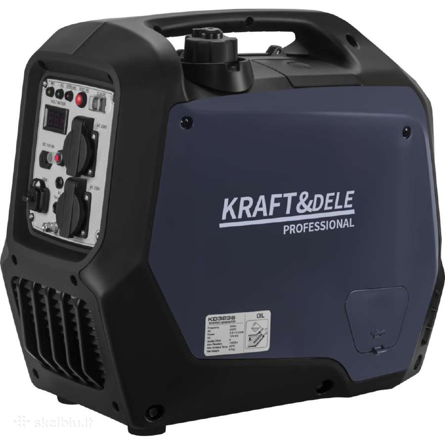 Inverterinis generatorius 4kw 230v, Kraft&dele, - nuotraukos Nr. 2