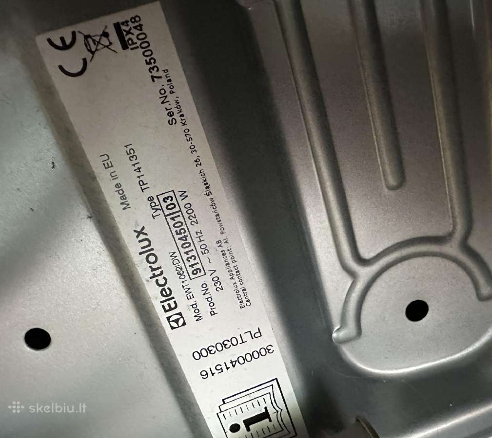 Skalbimo mašina Electrolux - nuotraukos Nr. 4