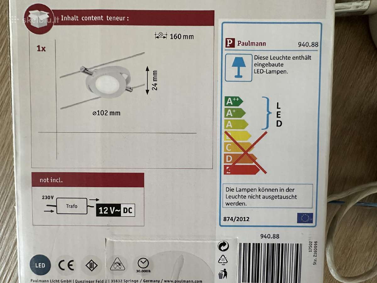 LED šviestuvai trosinei sistemai – 8 vnt. - nuotraukos Nr. 2