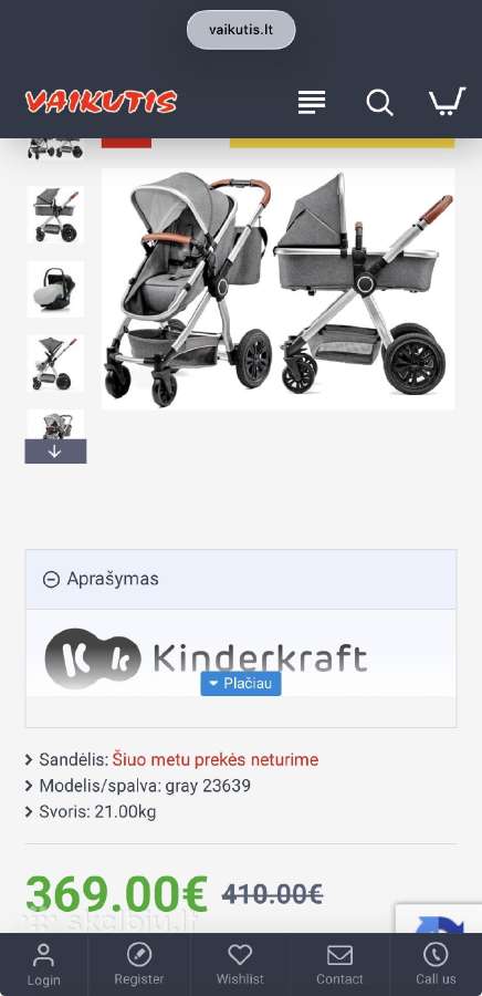 Kinderkraft veo 3in1 - nuotraukos Nr. 14